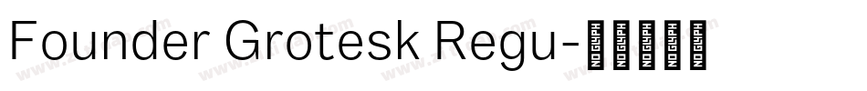 Founder Grotesk Regu字体转换